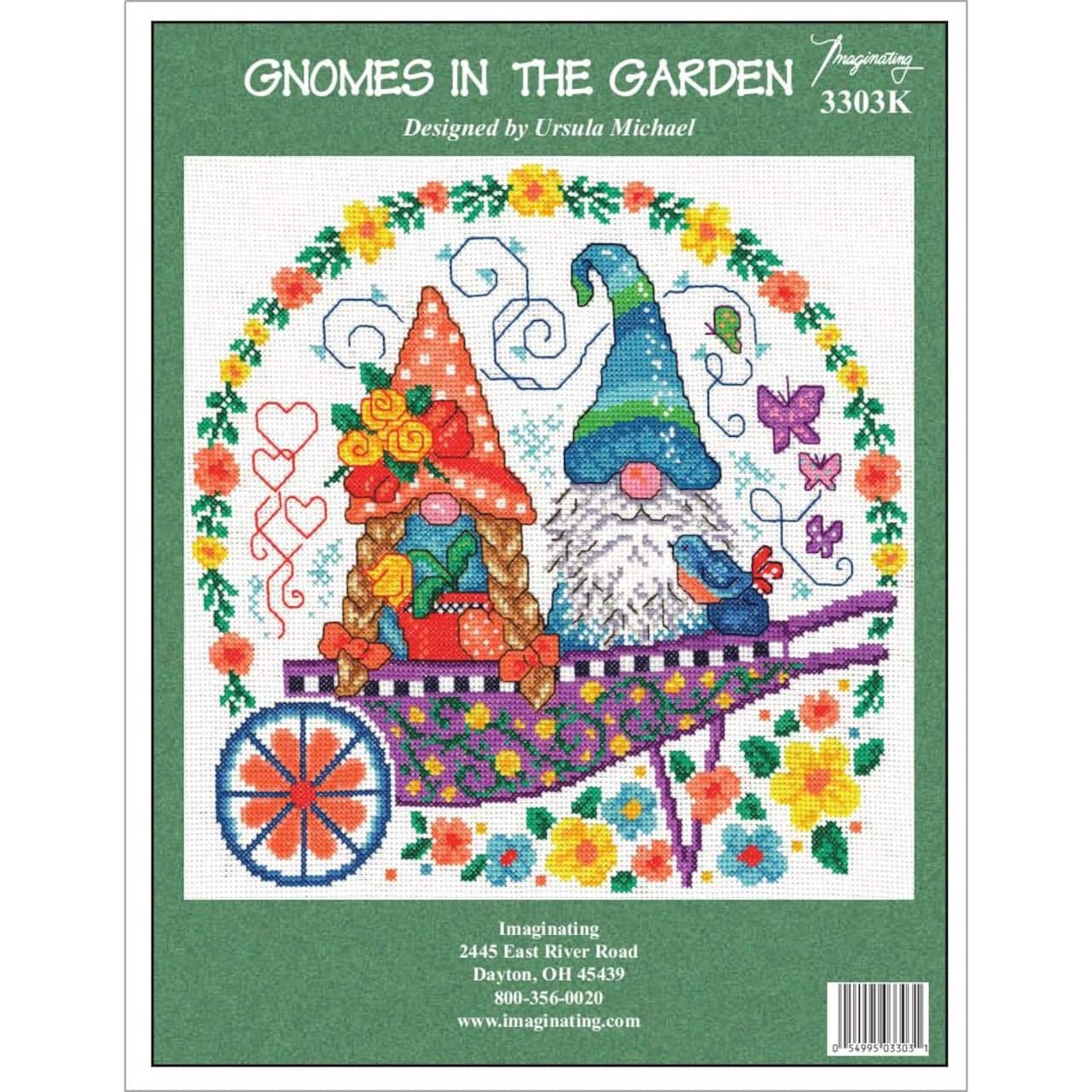 Imaginating Gnomes In The Garden Counted Cross Stitch Kit